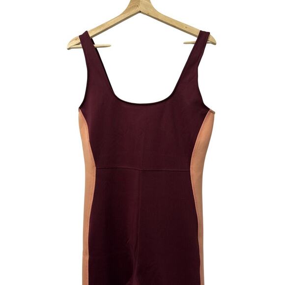 Fabletics Atlantis Scuba 7/8 Jumpsuit Romper Onesie XXL Maroon Pink - Picture 6 of 11